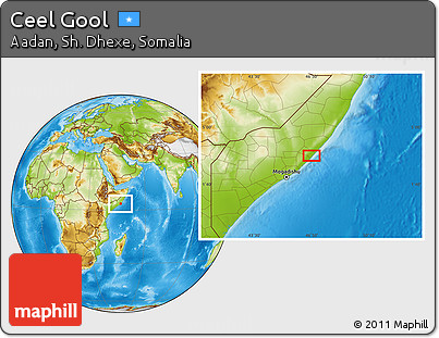 Physical Location Map of Ceel Gool