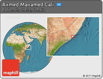 Satellite Location Map of Axmed Maxamed Cali
