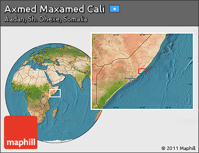 Satellite Location Map of Axmed Maxamed Cali