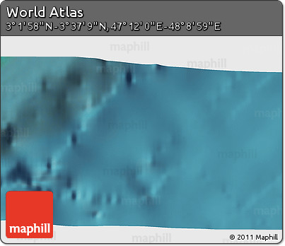 Satellite 3D Map of the Area around 3° 19' 33" N, 47° 40' 29" E