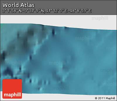 Satellite 3D Map of the Area around 3° 19' 33" N, 47° 40' 29" E