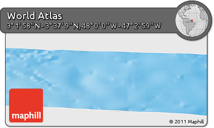Physical Panoramic Map of the Area around 3° 19' 33" N, 47° 31' 29" W