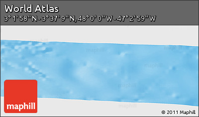 Physical Panoramic Map of the Area around 3° 19' 33" N, 47° 31' 29" W