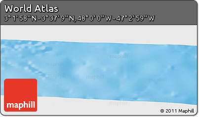 Physical Panoramic Map of the Area around 3° 19' 33" N, 47° 31' 29" W