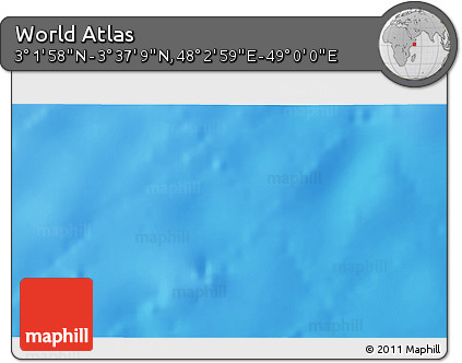 Physical 3D Map of the Area around 3° 19' 33" N, 48° 31' 29" E