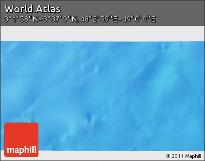 Physical 3D Map of the Area around 3° 19' 33" N, 48° 31' 29" E