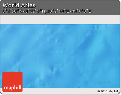 Physical 3D Map of the Area around 3° 19' 33" N, 48° 31' 29" E