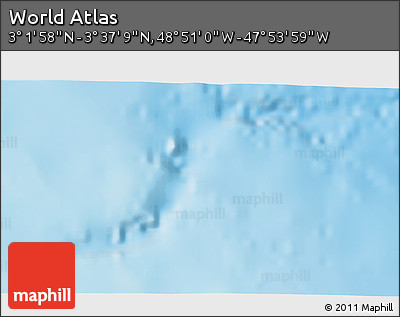 Physical 3D Map of the Area around 3° 19' 33" N, 48° 22' 30" W