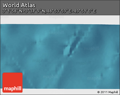 Satellite 3D Map of the Area around 3° 19' 33" N, 49° 22' 30" E