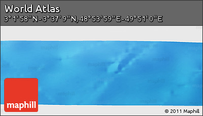 Physical Panoramic Map of the Area around 3° 19' 33" N, 49° 22' 30" E