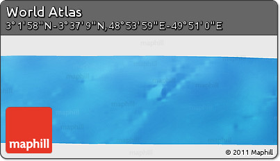 Physical Panoramic Map of the Area around 3° 19' 33" N, 49° 22' 30" E