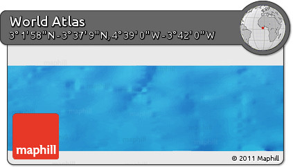 Shaded Relief Panoramic Map of the Area around 3° 19' 33" N, 4° 10' 30" W