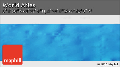 Shaded Relief Panoramic Map of the Area around 3° 19' 33" N, 4° 10' 30" W