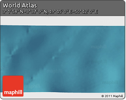 Satellite 3D Map of the Area around 3° 19' 33" N, 50° 13' 30" E