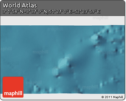 Satellite 3D Map of the Area around 3° 19' 33" N, 51° 55' 29" E