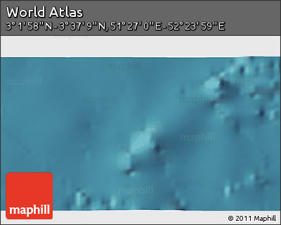 Satellite 3D Map of the Area around 3° 19' 33" N, 51° 55' 29" E