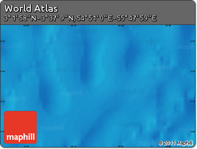 Physical Map of the Area around 3° 19' 33" N, 55° 19' 30" E