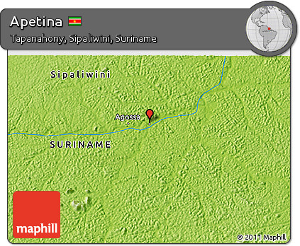 Physical 3D Map of Apetina