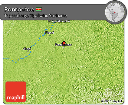 Physical 3D Map of Pontoetoe