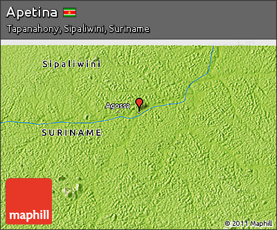 Physical 3D Map of Apetina