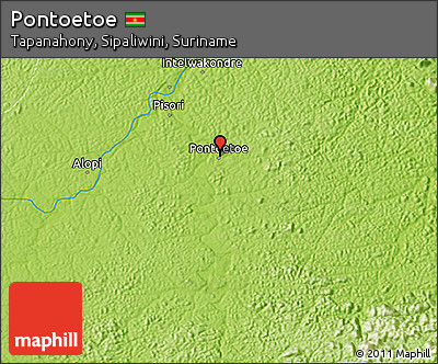 Physical 3D Map of Pontoetoe
