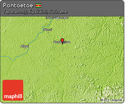 Physical 3D Map of Pontoetoe