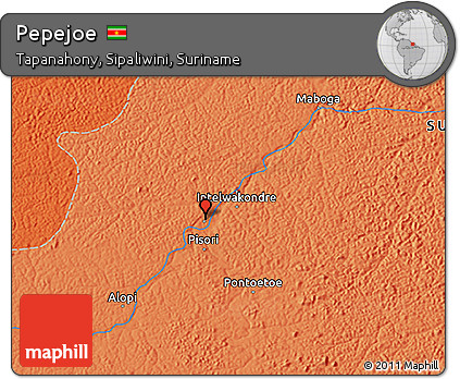 Political 3D Map of Pepejoe