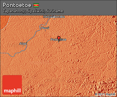 Political 3D Map of Pontoetoe