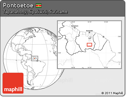 Blank Location Map of Pontoetoe