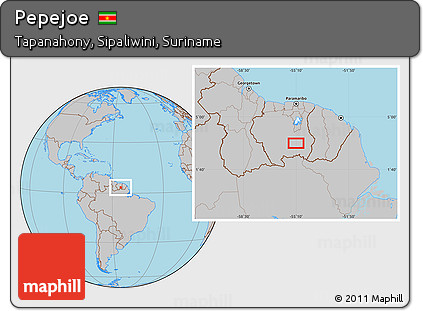 Gray Location Map of Pepejoe