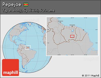 Gray Location Map of Pepejoe