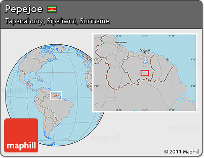 Gray Location Map of Pepejoe