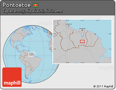 Gray Location Map of Pontoetoe