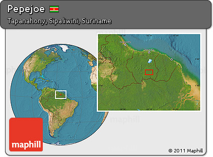 Satellite Location Map of Pepejoe
