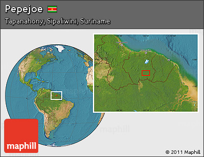 Satellite Location Map of Pepejoe