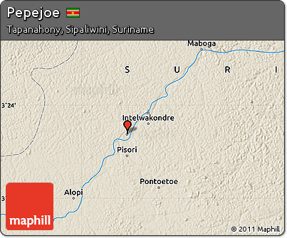 Shaded Relief Map of Pepejoe