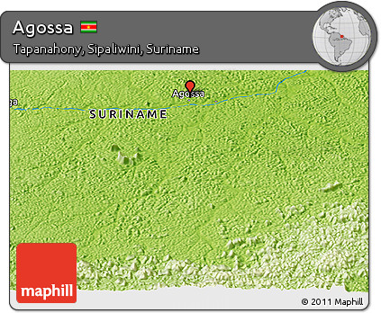 Physical Panoramic Map of Agossa