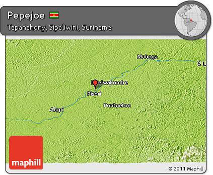 Physical Panoramic Map of Pepejoe