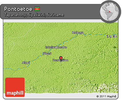 Physical Panoramic Map of Pontoetoe