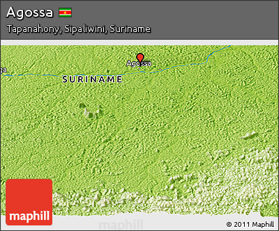 Physical Panoramic Map of Agossa