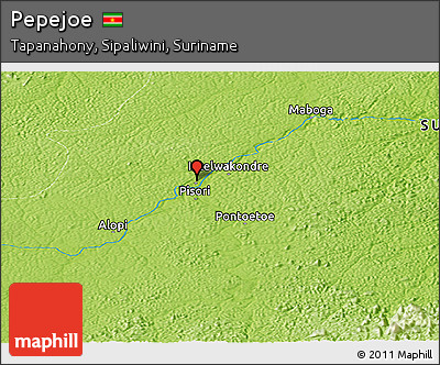 Physical Panoramic Map of Pepejoe