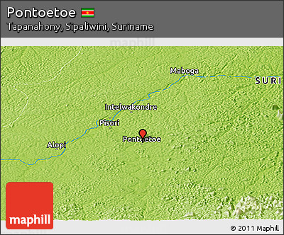 Physical Panoramic Map of Pontoetoe
