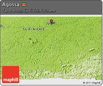 Physical Panoramic Map of Agossa