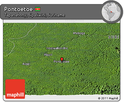 Satellite Panoramic Map of Pontoetoe