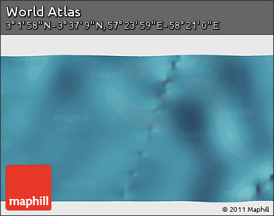 Satellite 3D Map of the Area around 3° 19' 33" N, 57° 52' 30" E
