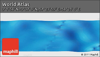 Physical Panoramic Map of the Area around 3° 19' 33" N, 57° 52' 30" E