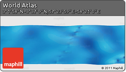 Physical Panoramic Map of the Area around 3° 19' 33" N, 57° 52' 30" E