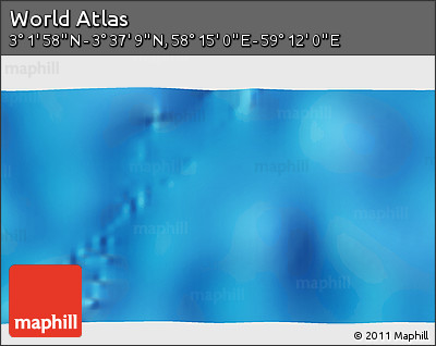 Physical 3D Map of the Area around 3° 19' 33" N, 58° 43' 30" E