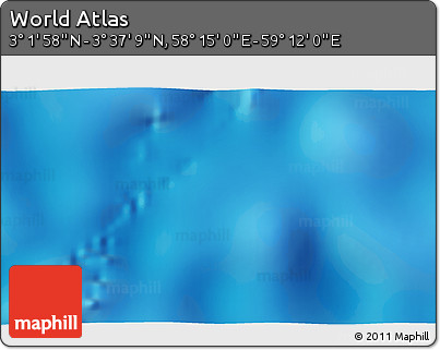 Physical 3D Map of the Area around 3° 19' 33" N, 58° 43' 30" E