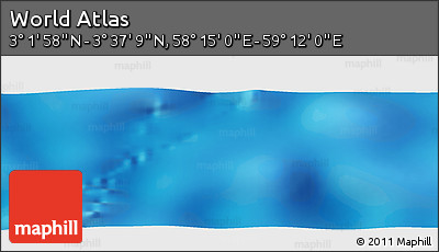 Physical Panoramic Map of the Area around 3° 19' 33" N, 58° 43' 30" E